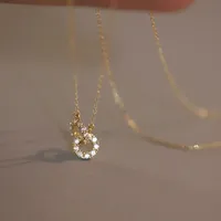 925 Sterling Silver Artificial Gemstones Cable Chain Plating Inlay Round