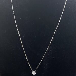 925 Silver Plated 18K Gold Clover Necklace Clavicle Chain
